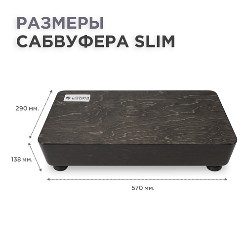 Универсальный сабвуфер SLIM пассивный с динамиком 10" вниз BLACKWOOD