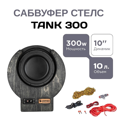 Сабвуфер Tank 300 с динамиком 10" и усилителем