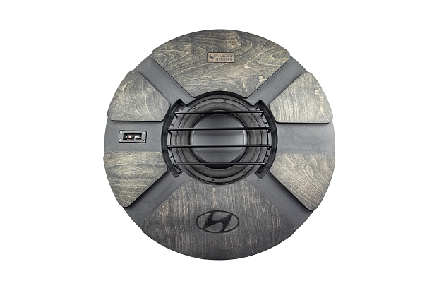 Короб стелс 10" для Hyundai Sonata VIII Рестайлинг в запасное колесо