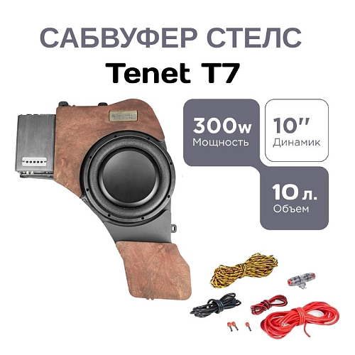 Cабвуфер Chery Tiggo 7 Pro Max/Tenet T7 10" в правое крыло с динамиком и усилителем